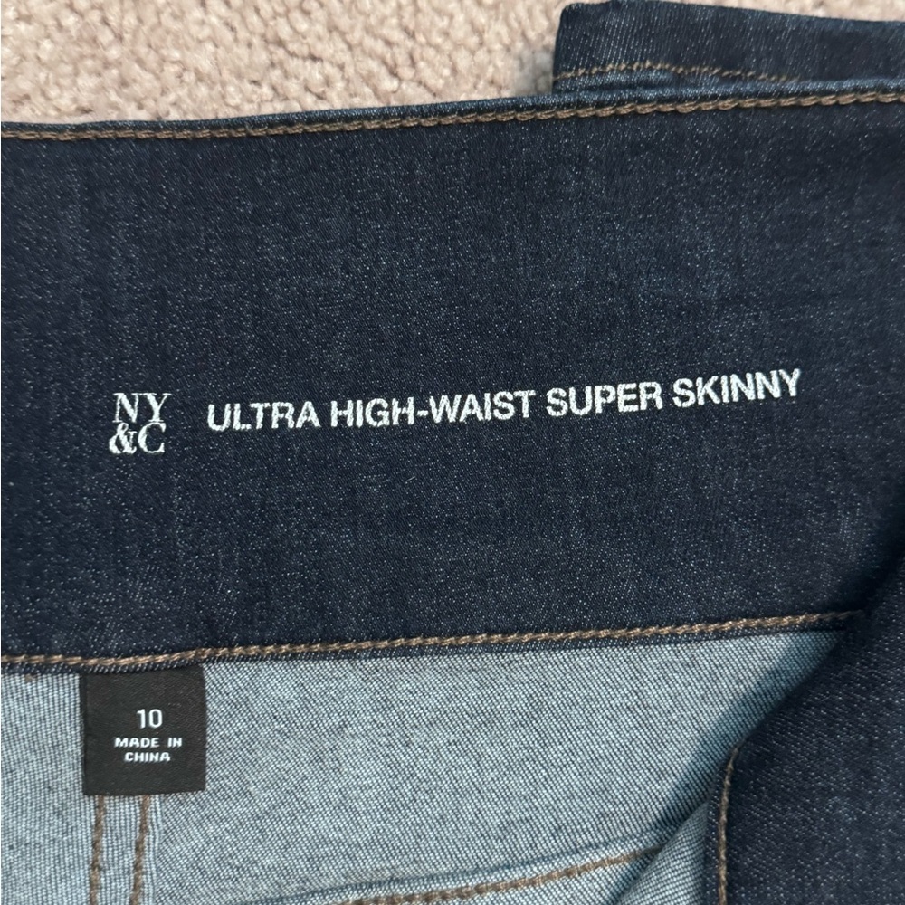 NY & CO ULTRA HIGH WAIST SUPER SKINNY JEANS - Picture 6 of 7